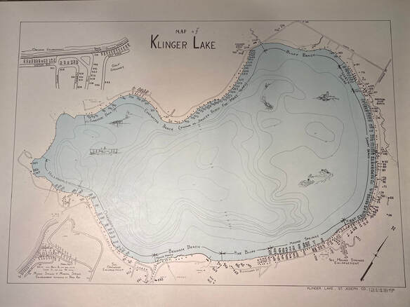 Klinger Lake Historical Map